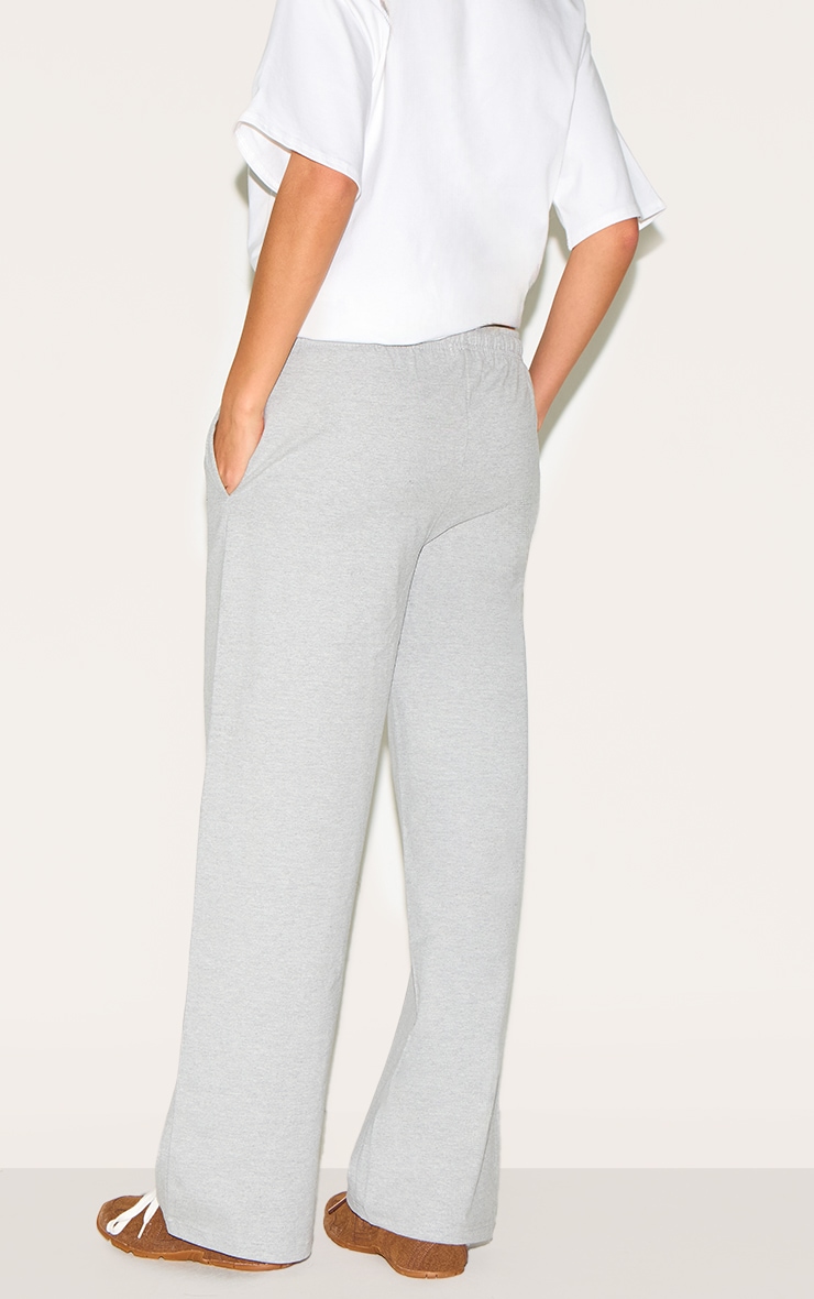 Pantalon large ample en coton épais gris chiné image 3