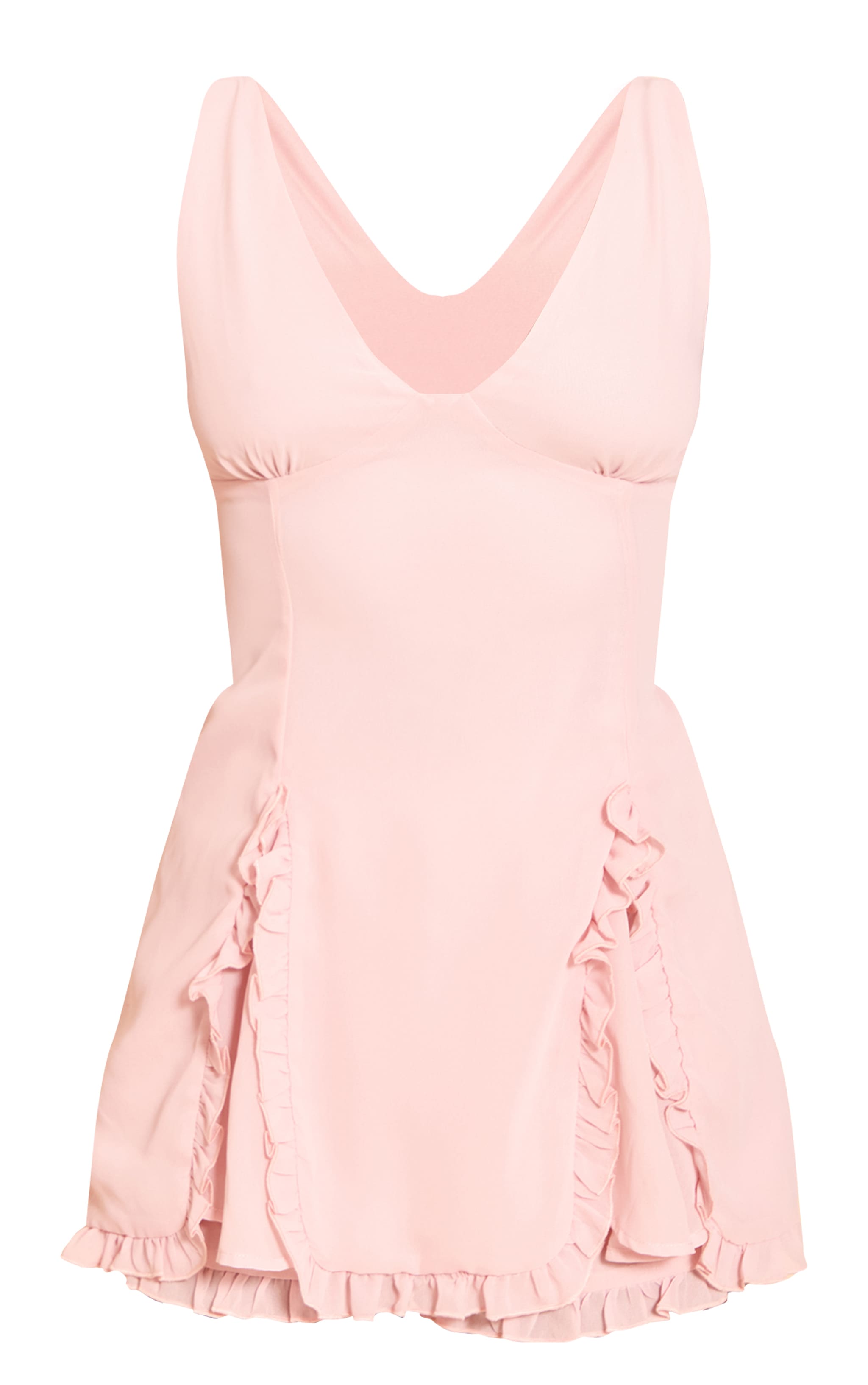 Pink Chiffon Frill Detail Playsuit image 5
