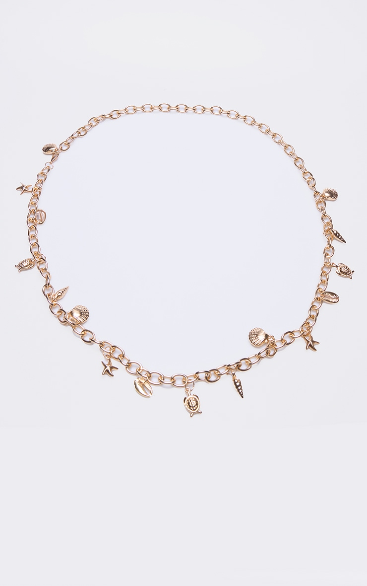Gold Chunky Beach Detail Belly Chain image 2