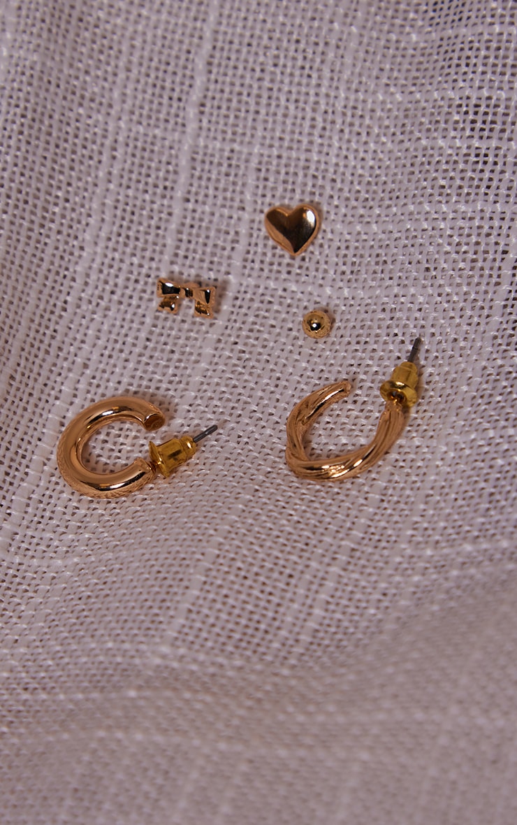 Gold Simple Hoop Ear Party image 2