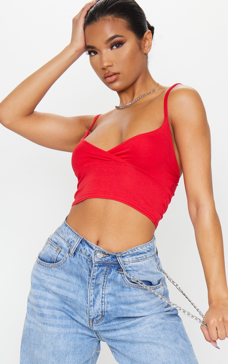Basic Red Jersey Bralet