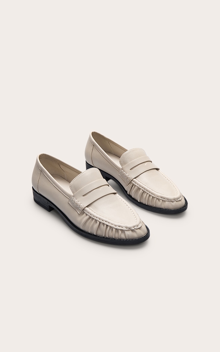 Cream PU Loafer image 3