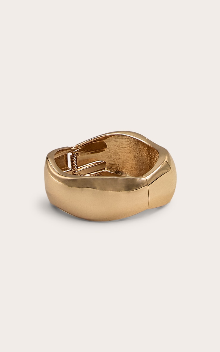 Gold Smooth Abstract Cuff image 2