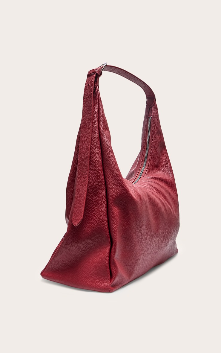 Cherry Red PU Slouchy Oversized Tote Bag | Accessories | PrettyLittleThing