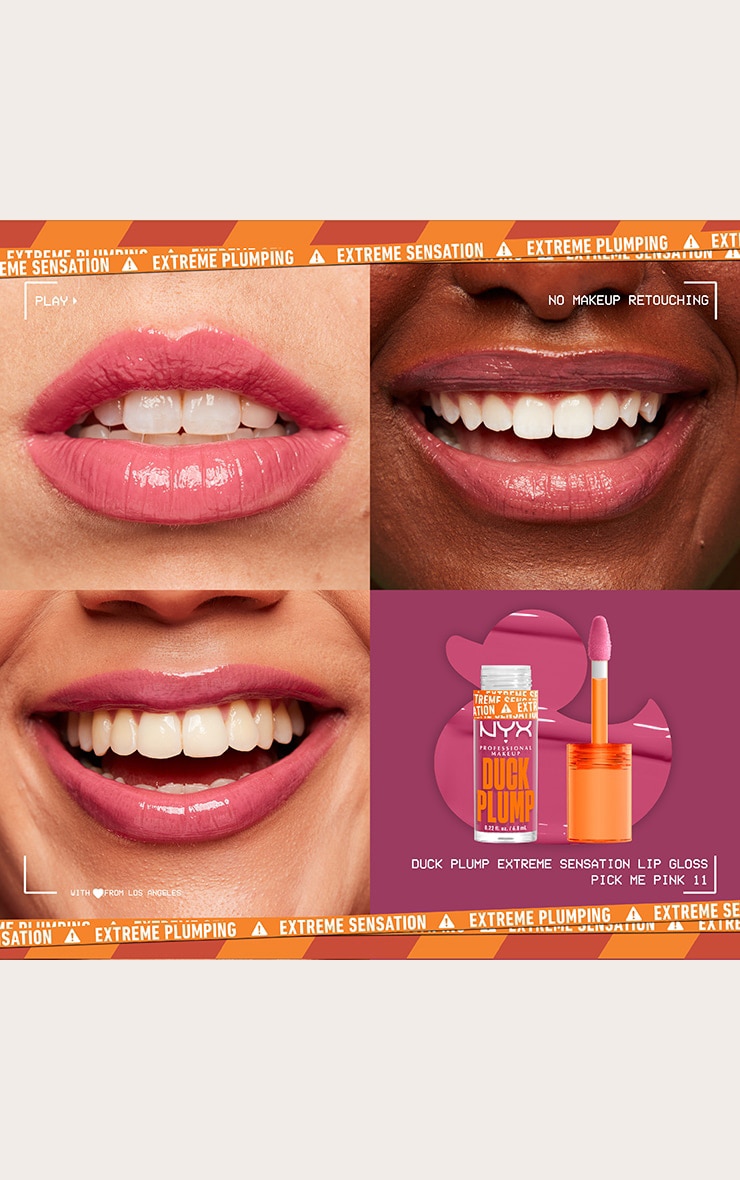 NYX PMU Duck Plump Lip Plumping Gloss Pick Me Pink image 4