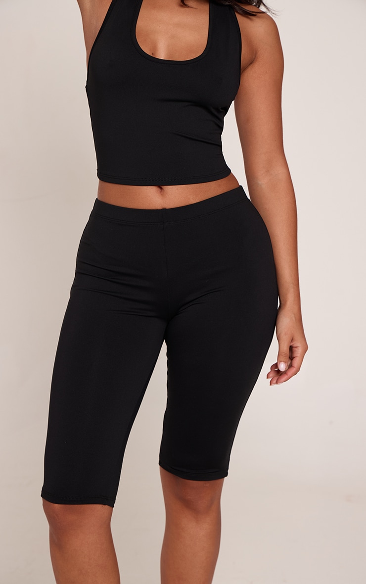 Petite Black Jersey Capri Legging image 4