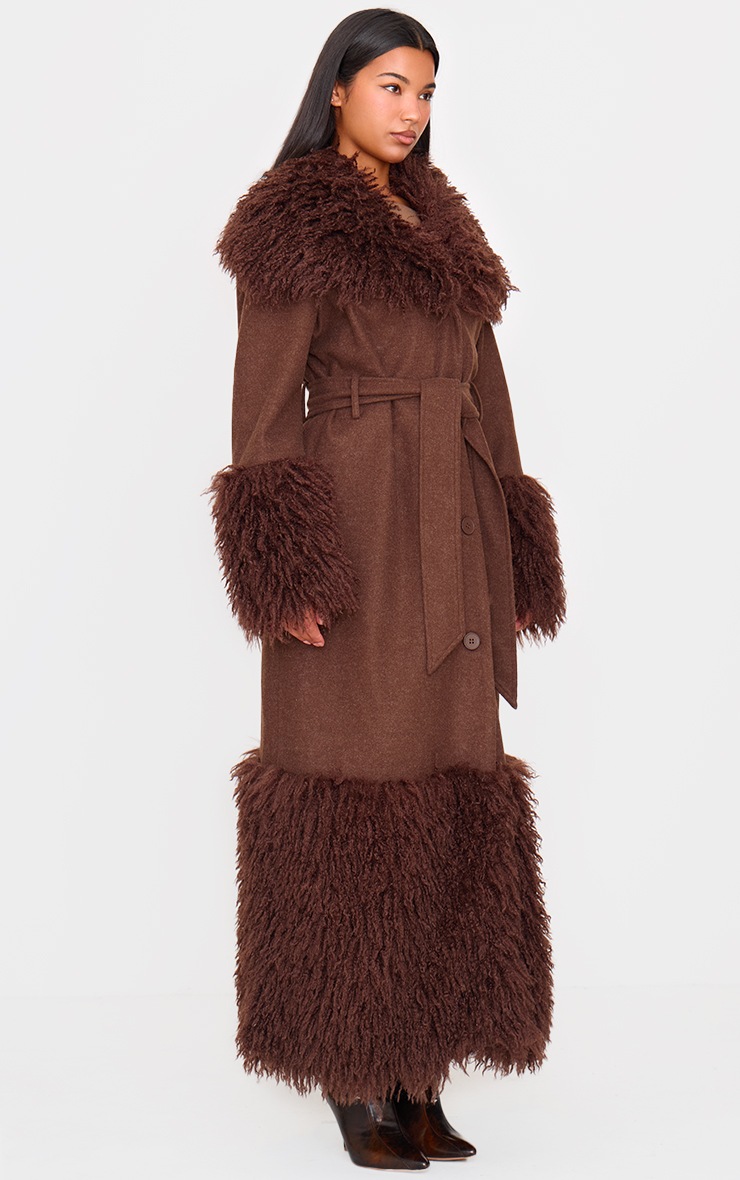 コート fub felted coat brown 6y fub felted coat brown 6y