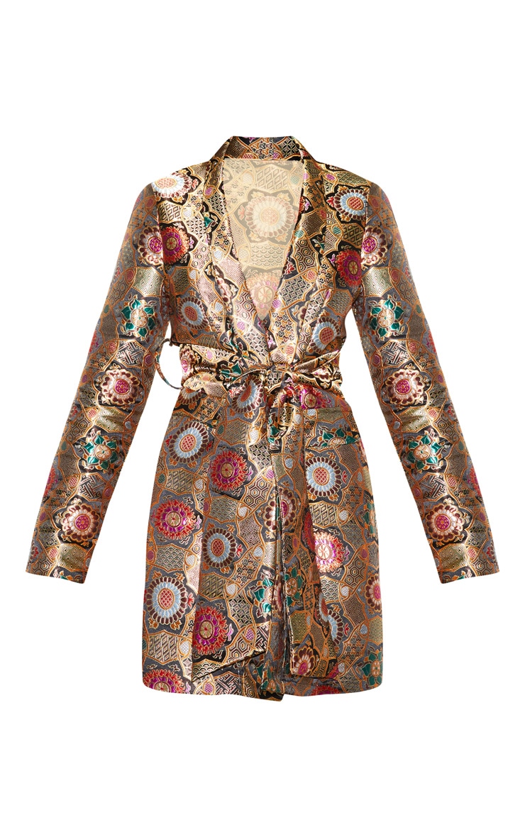 printed blazer dress