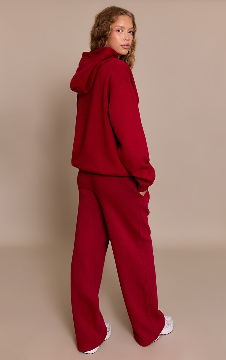 Red Logo Oversized Wide Leg Sweatpants image 3