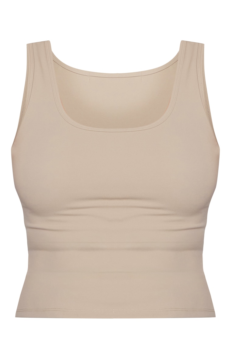 Maternity Taupe Contour Sculpt Scoop Neck Vest image 5