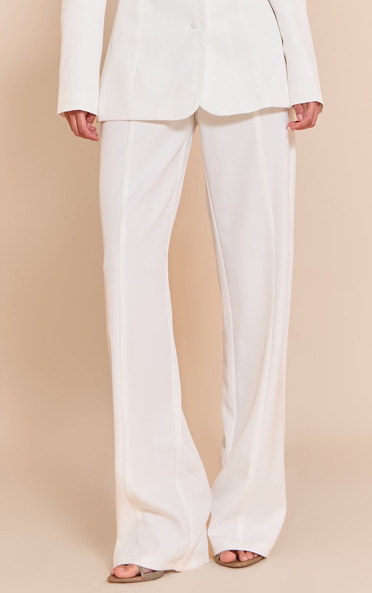 Pantalon de tailleur large blanc image 2