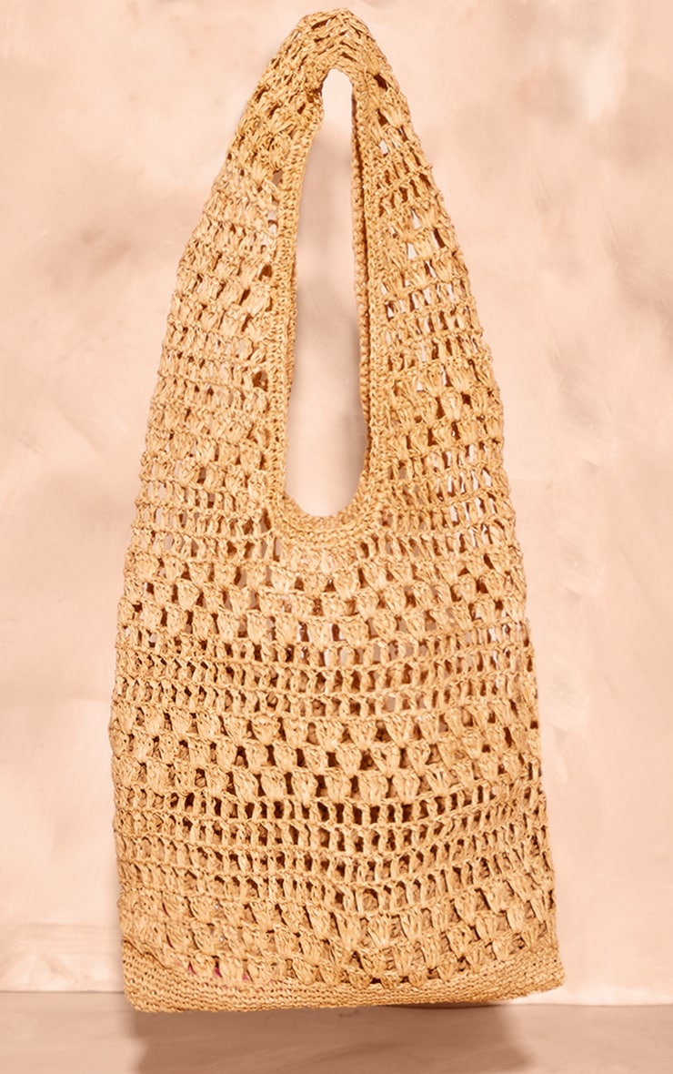 Natural Raffia Beach Tote Bag image 2