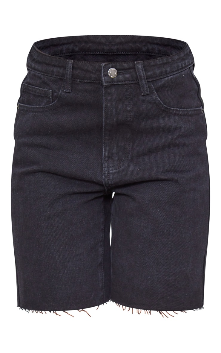Washed Black Loose Fit Boyfriend Denim Short PrettyLittleThing AUS