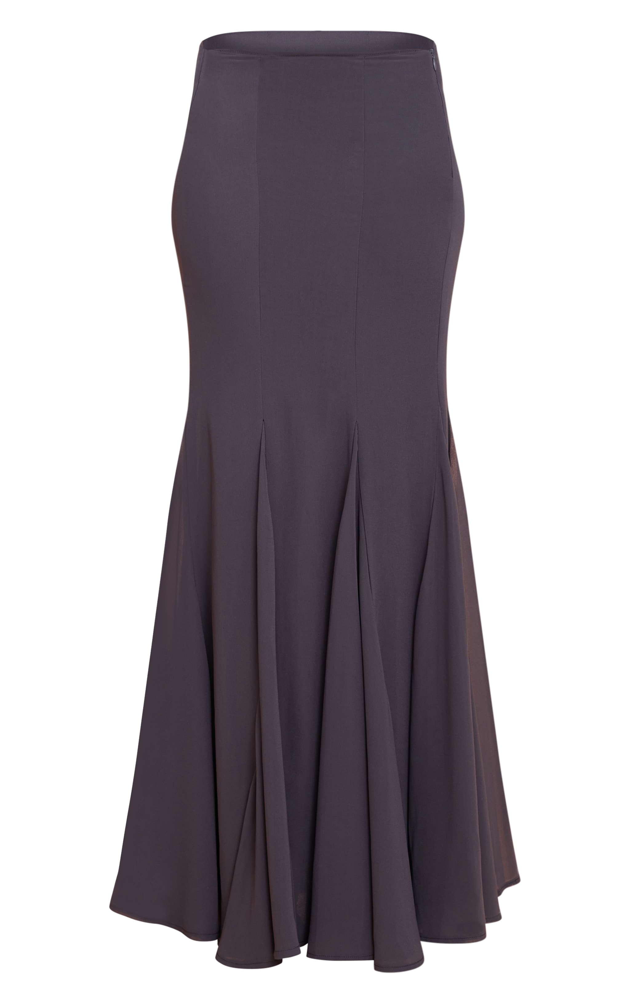 Charcoal Chiffon Godet Hem Maxi Skirt image 5