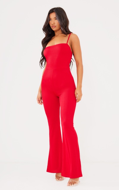 V Neck Zip-up Strappy Jumpsuits main image 0