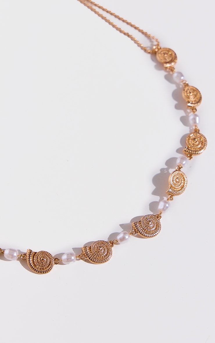Gold Shell Diamante Belly Chain image 3