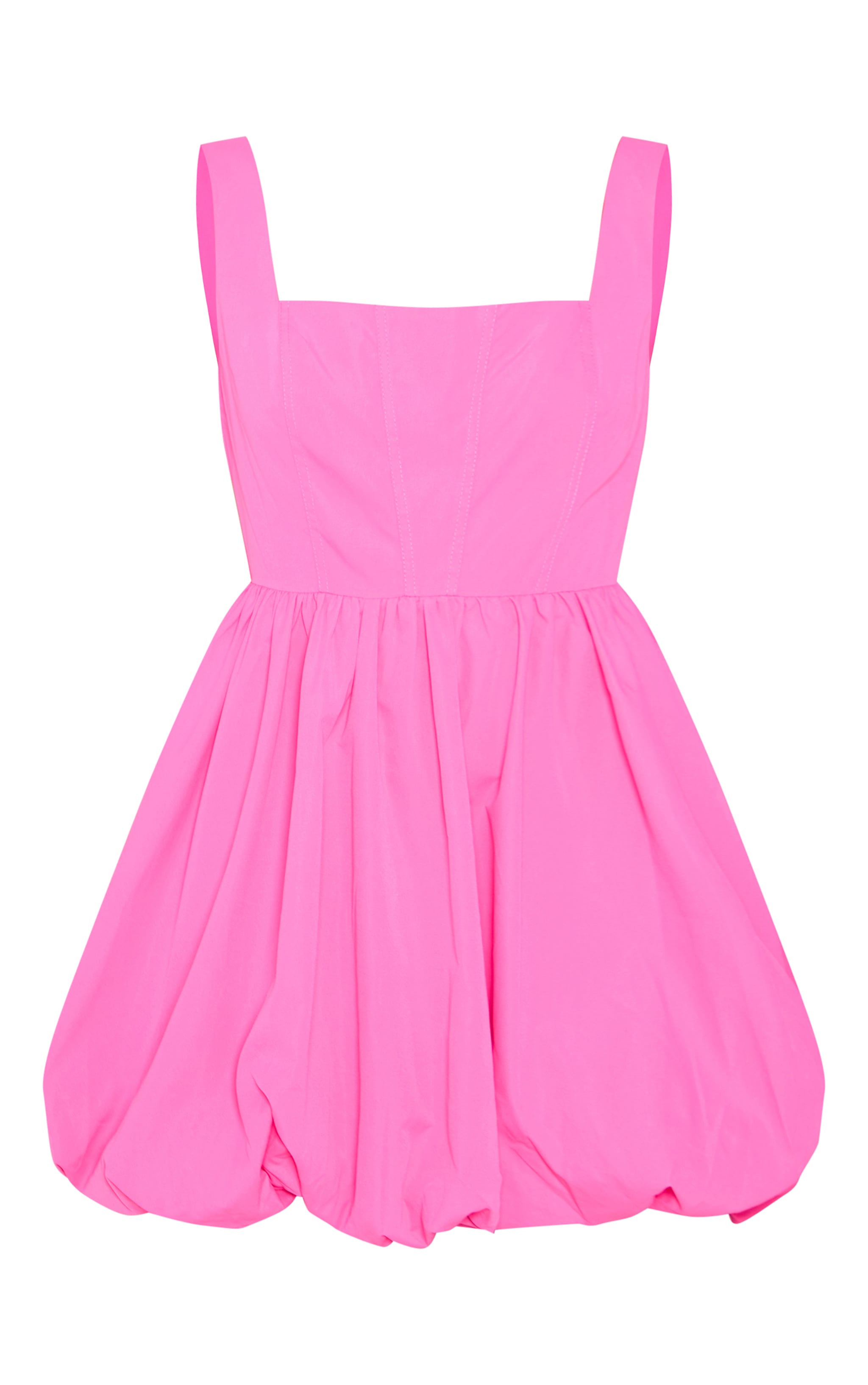 Hot Pink Puffball Mini Dress Dresses PrettyLittleThing IRE