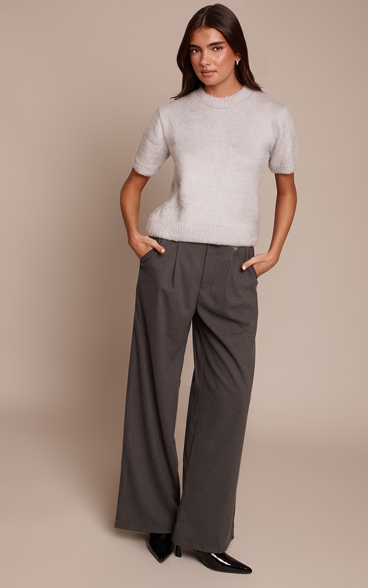 Soft Grey Brushed T-Shirt image 3