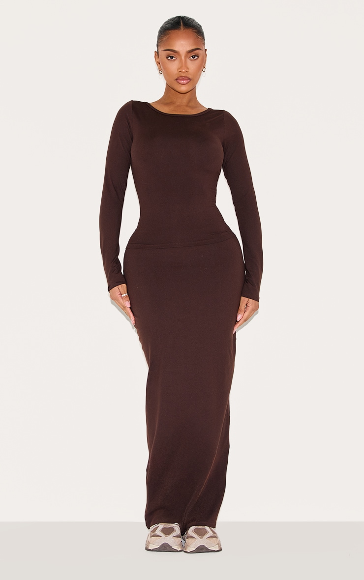 Shape Chocolate Sculpt Boat Neck Long Sleeve T-shirt image 3