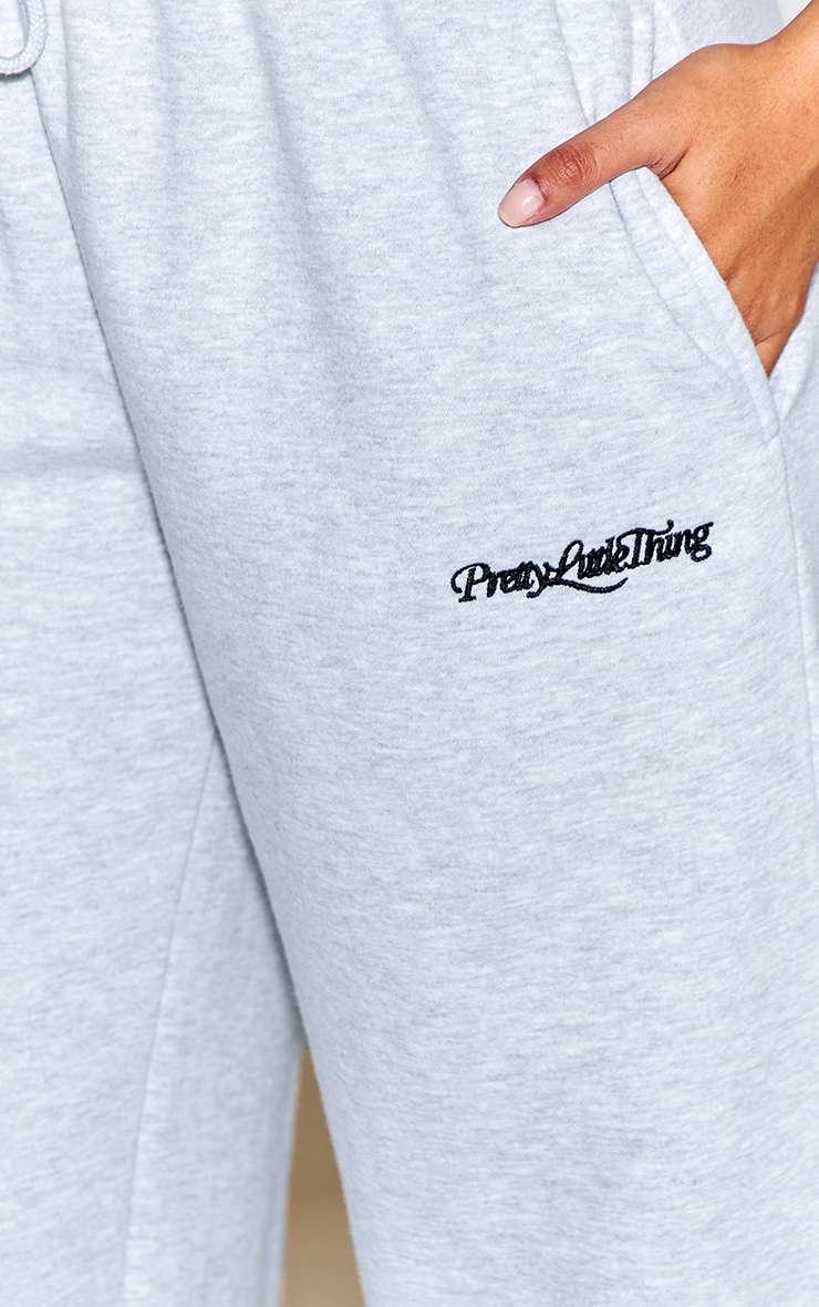 Ash Grey Prettylittlething Wide Leg Sweatpant image 4
