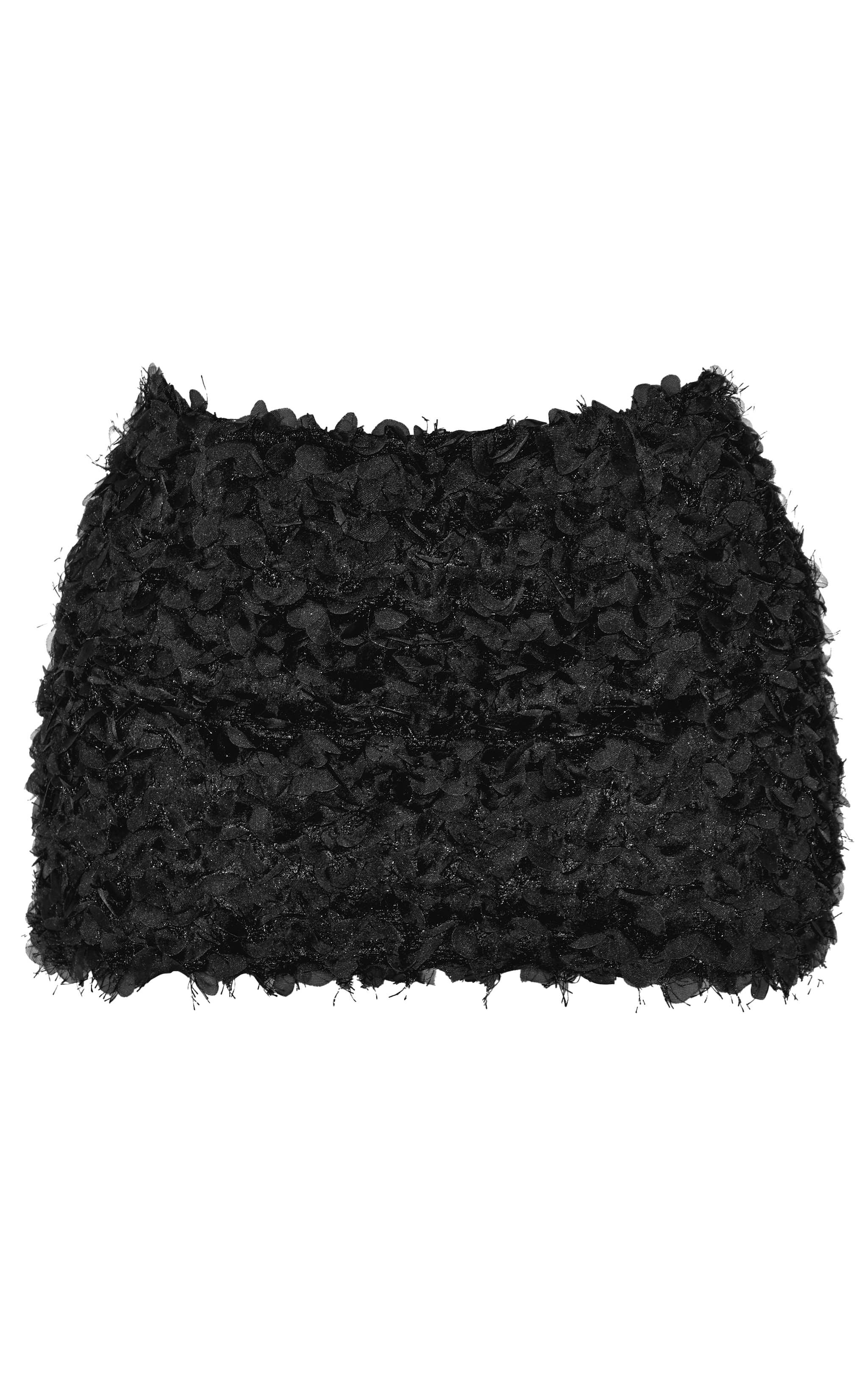 Petite Black Flower Embellished Micro Mini Skirt image 6