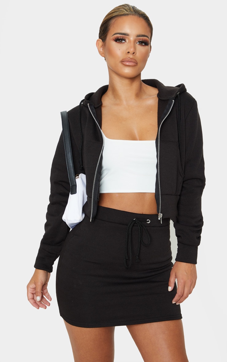 Petite - Jupe en sweat noire