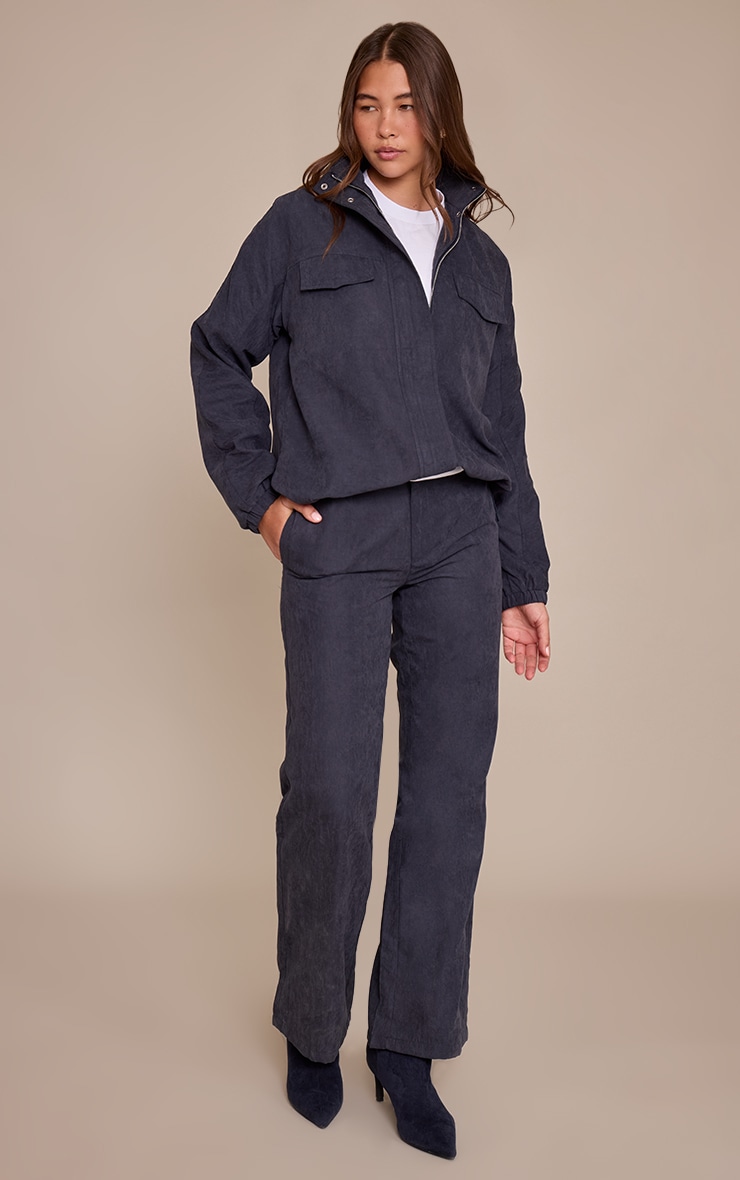 Navy Peach Skin Straight Leg Pant image 2
