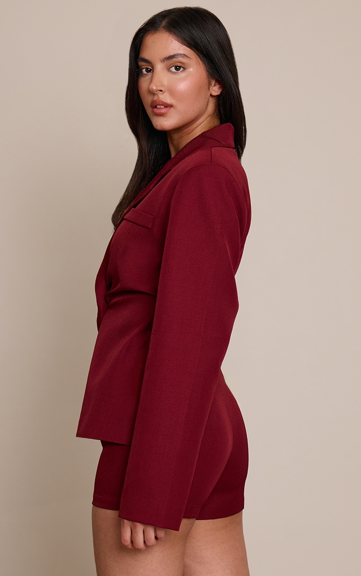 Plum Woven Blazer Tailored Playsuit image 2