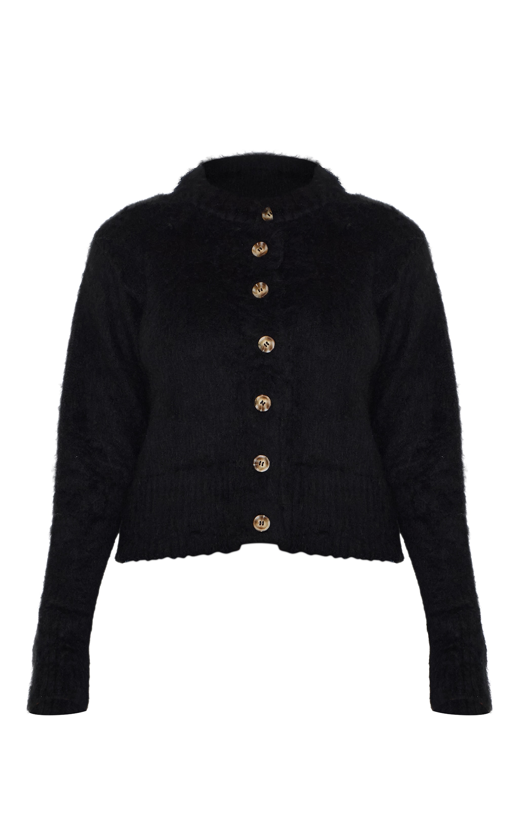 Plus Black Eyelash Knitted Cardigan image 5