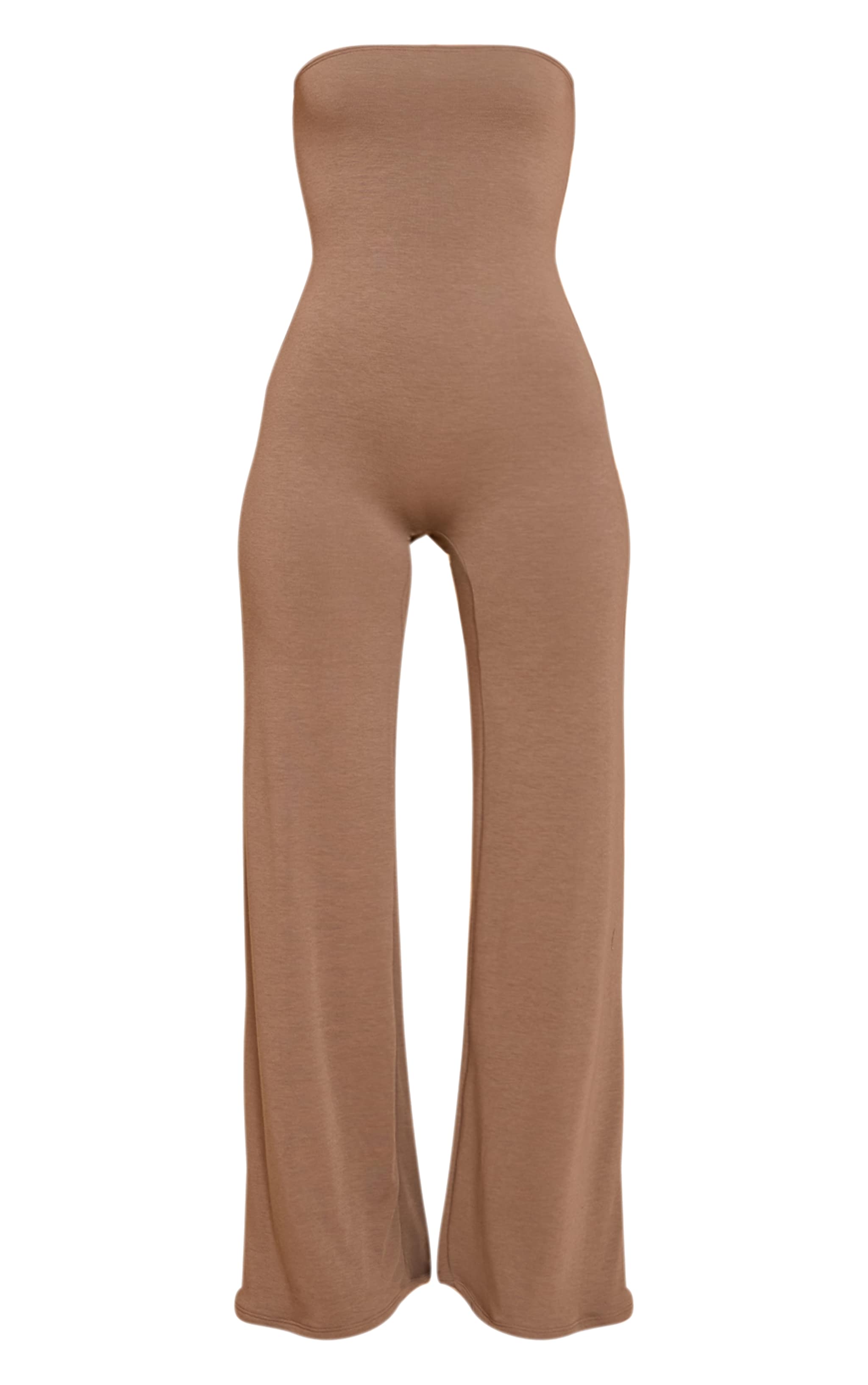 Mushroom Double Layer Contour Jersey Bandeau Wide Leg Jumpsuit image 5