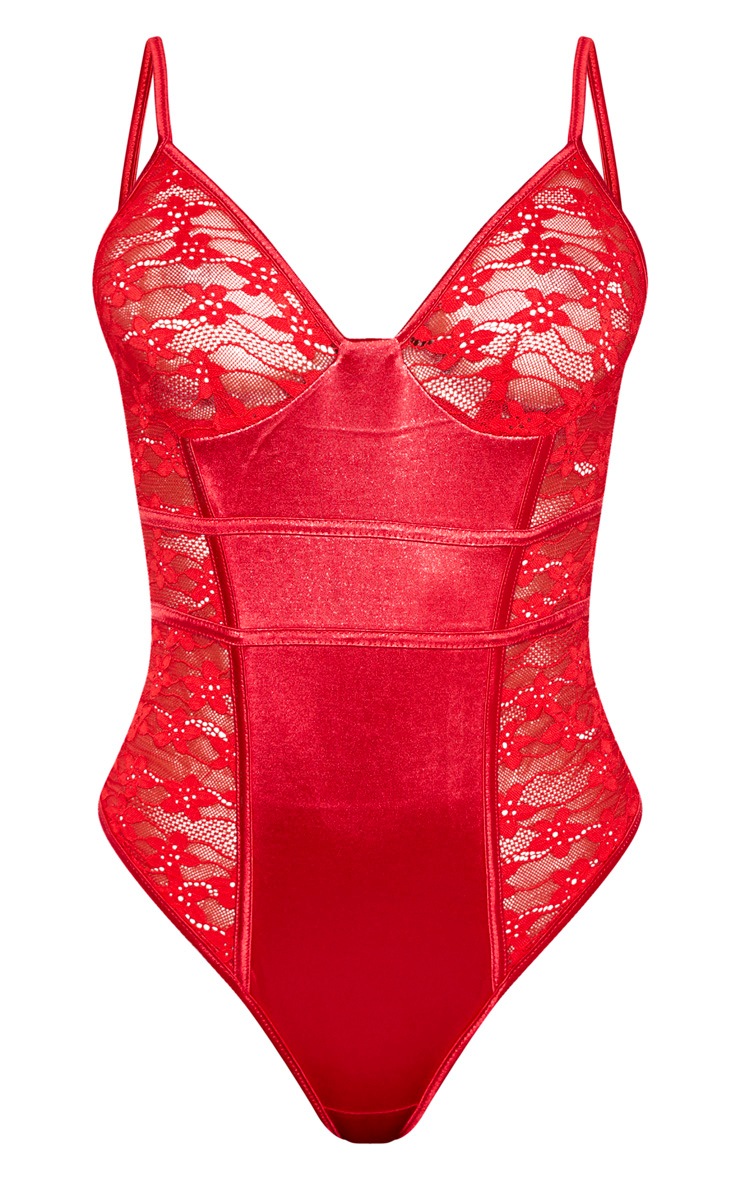 Red lace cupped stripe lace body 0 3 boutique van
