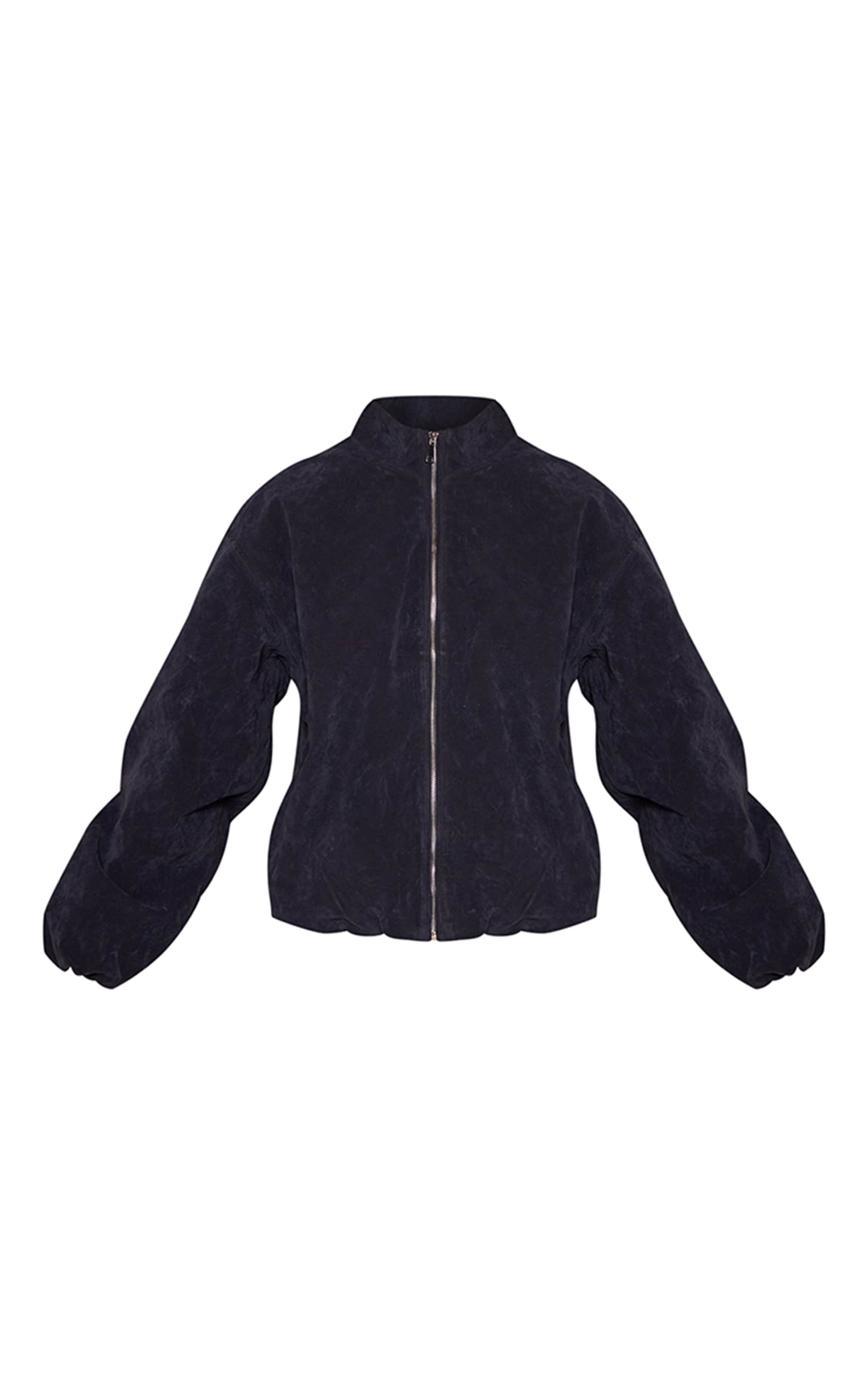 Navy Suede Bomber Jacket image 5