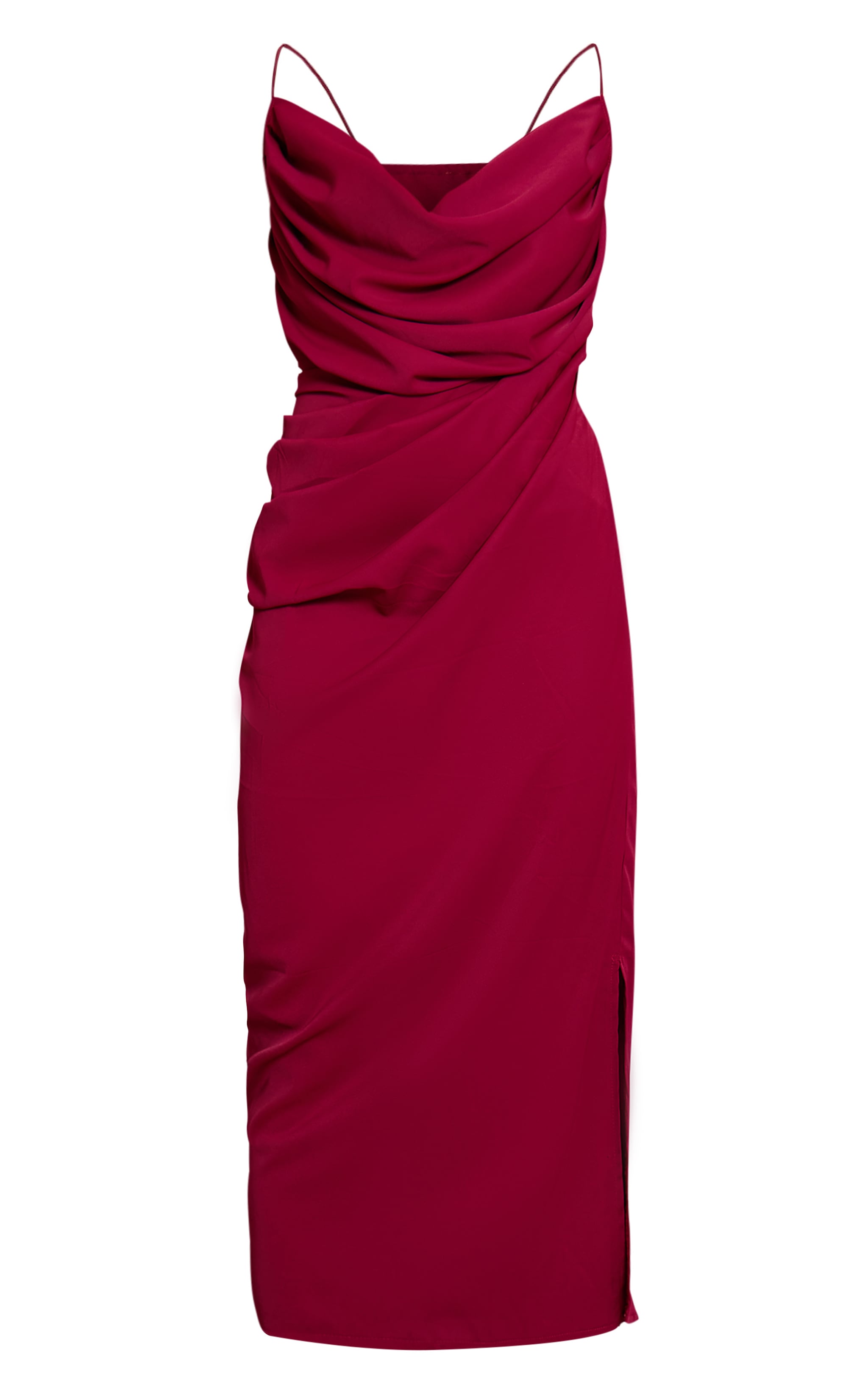 Plum Chiffon Drape Cut Out Midaxi Dress image 5