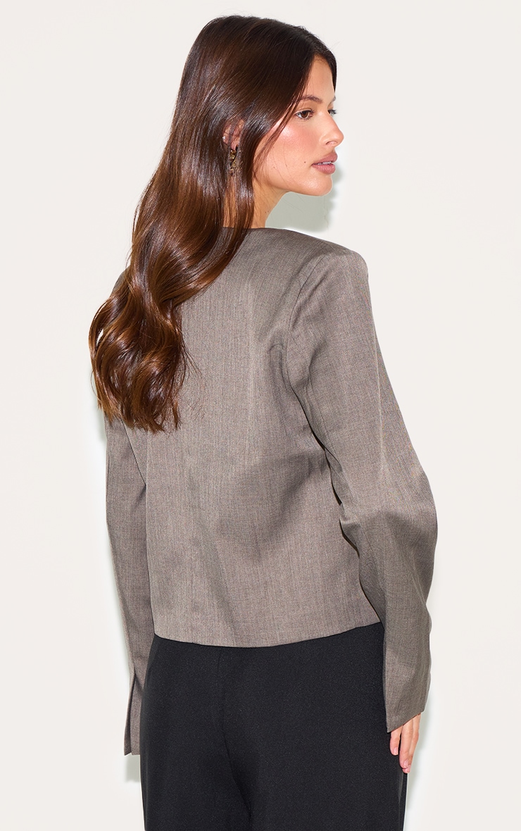 Mushroom Tie Up Boxy Blazer image 2