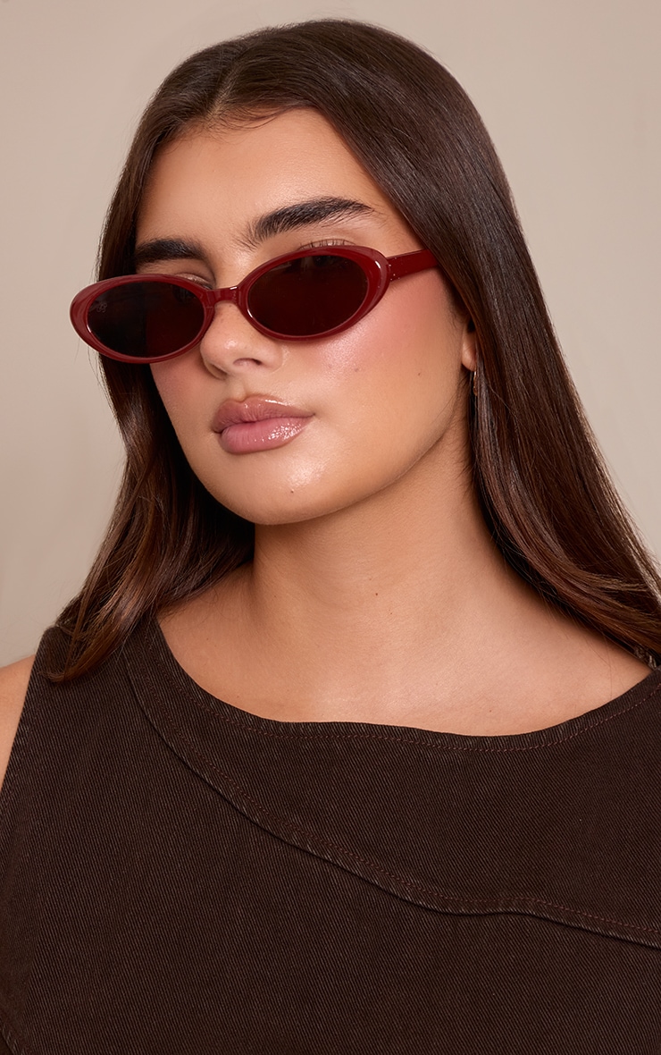 Jeepers Peepers Chocolate Oval Frame Brown Lens Sunglasses image 1