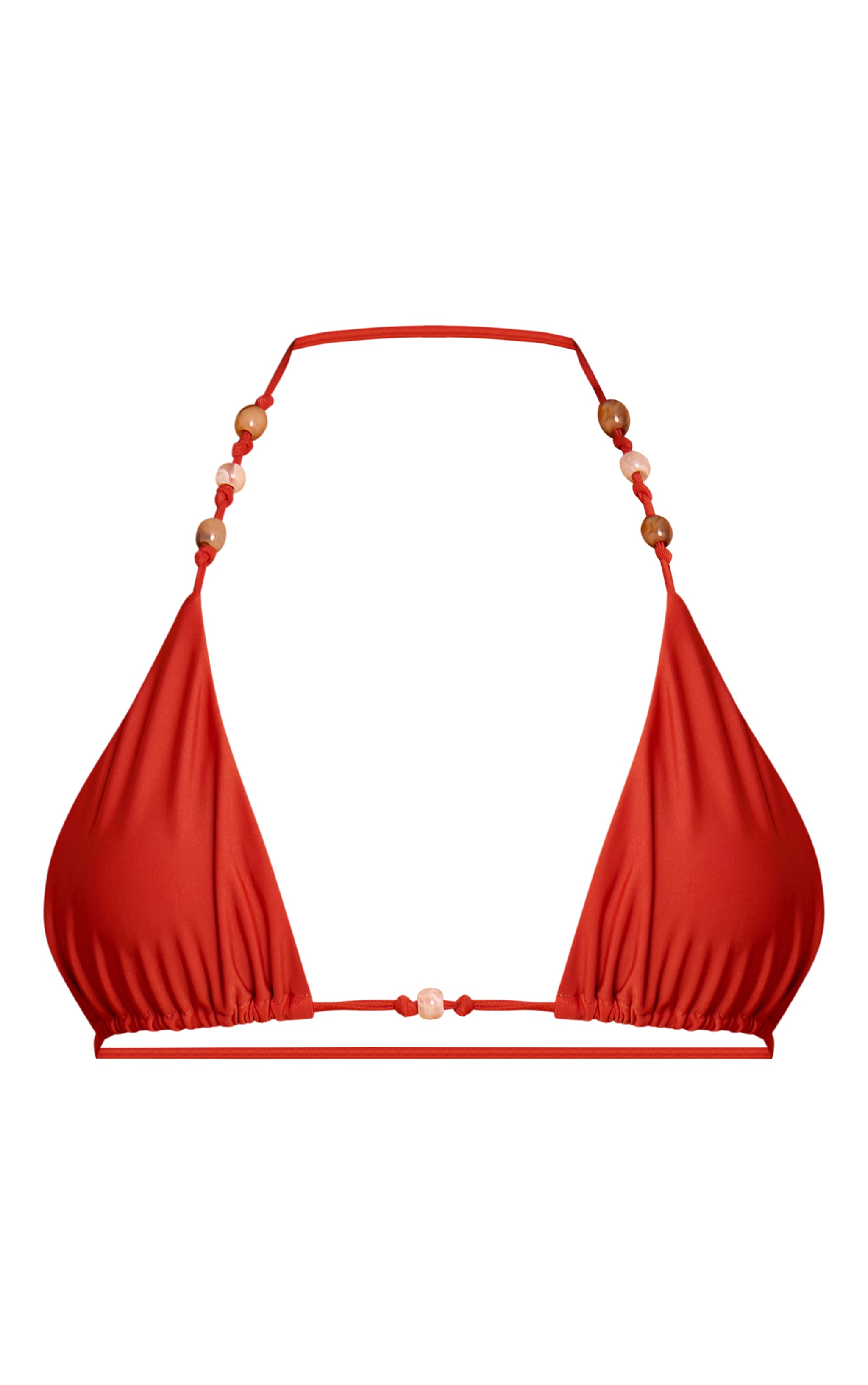 Rust Bead Detail Triangle Bikini Top image 5