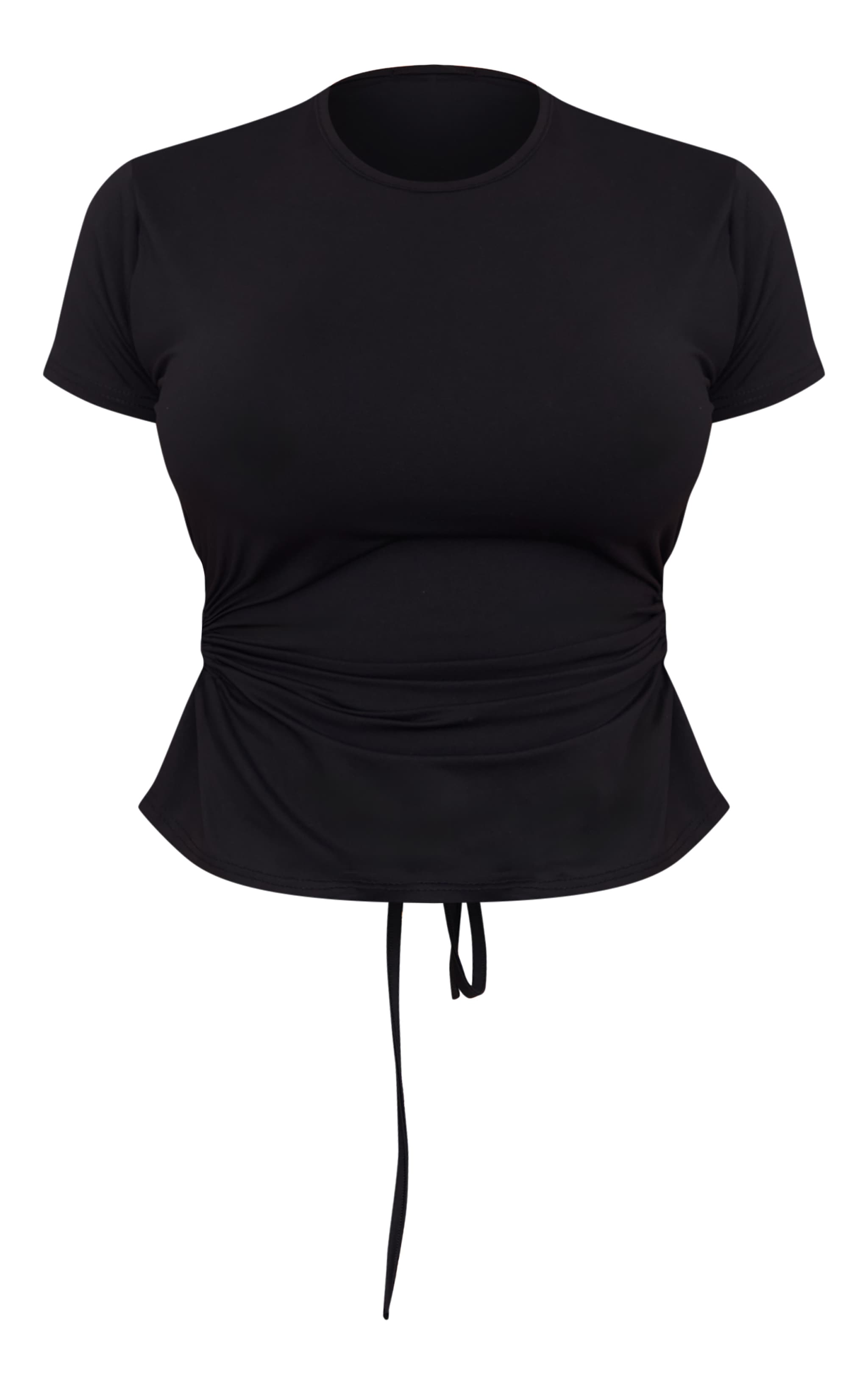 Black Slinky Backless T Shirt image 5