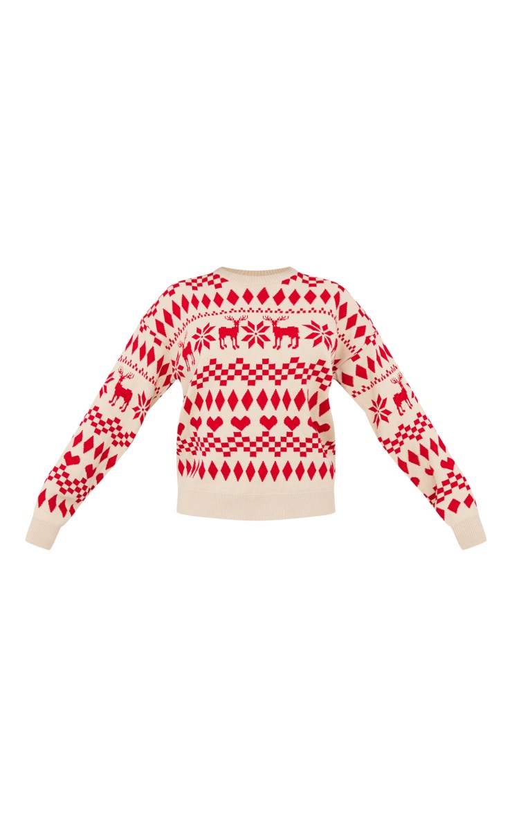 Tiktok Primark Mens Xmas Jumpers Boys Red Kids' Spider-Man Knitted