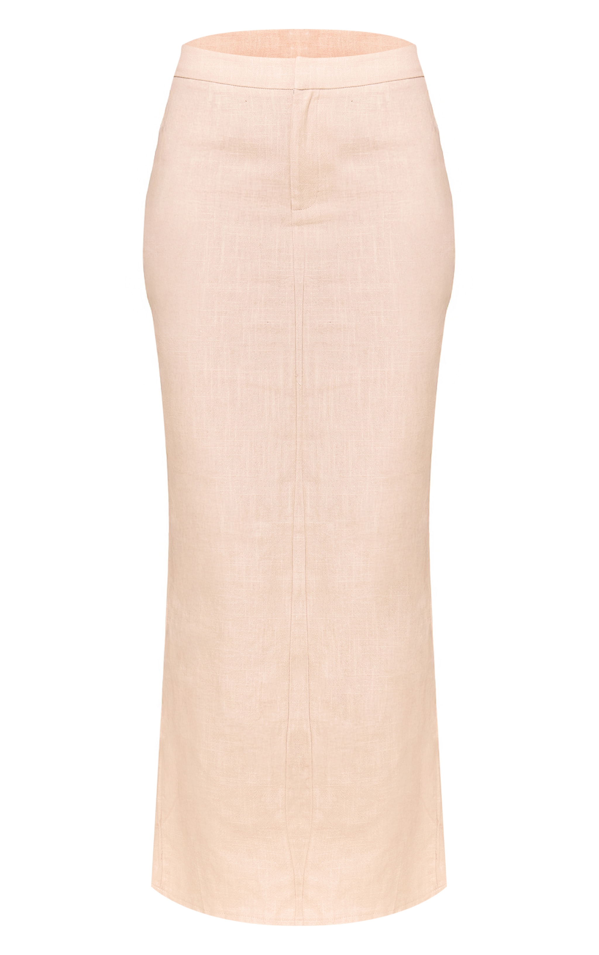 Tall Natural Premium Linen Look A Line Maxi Skirt image 5