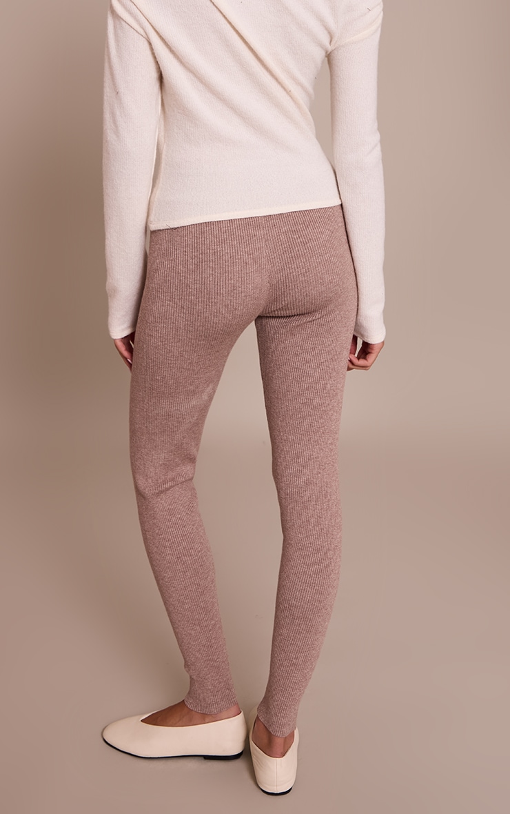 Oatmeal Knitted Leggings image 3