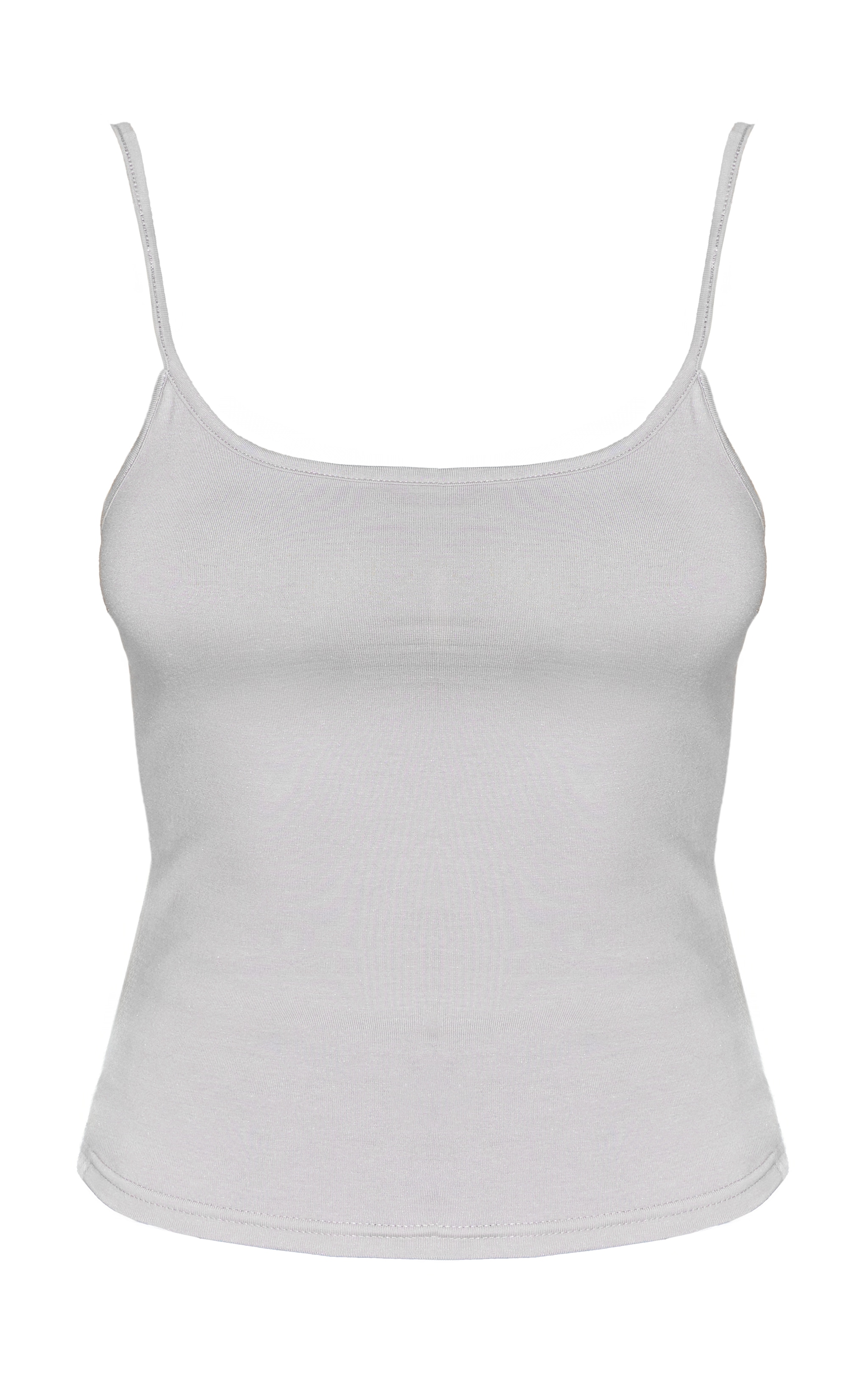 Débardeur long en coton modal gris chiné image 5