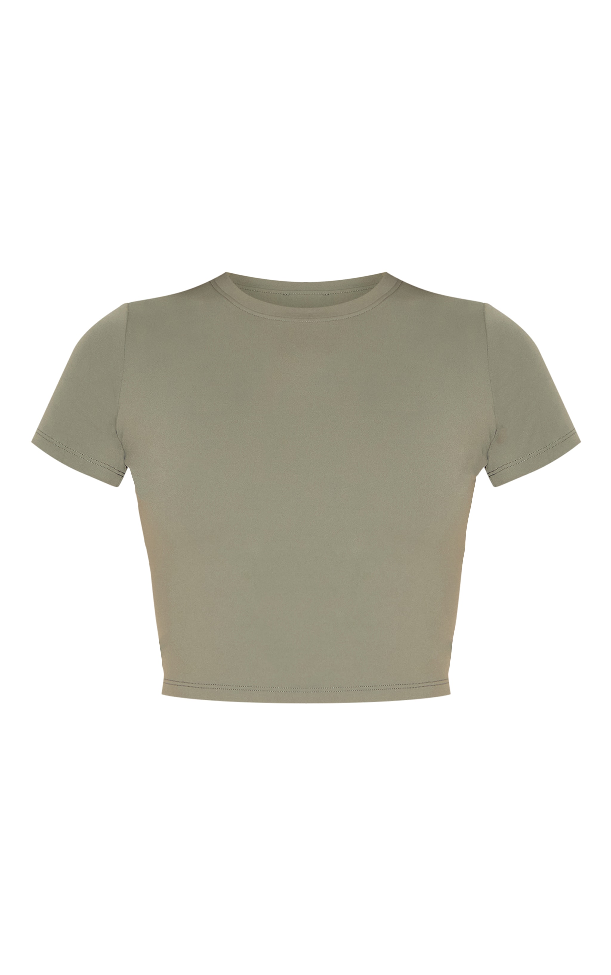 Olive Sculpt Short Sleeve Crop Gym Top image 5