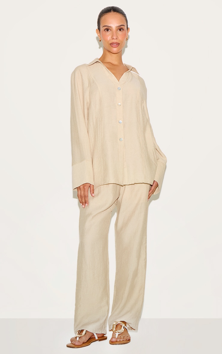 Petite Stone Woven Oversized Shirt image 3