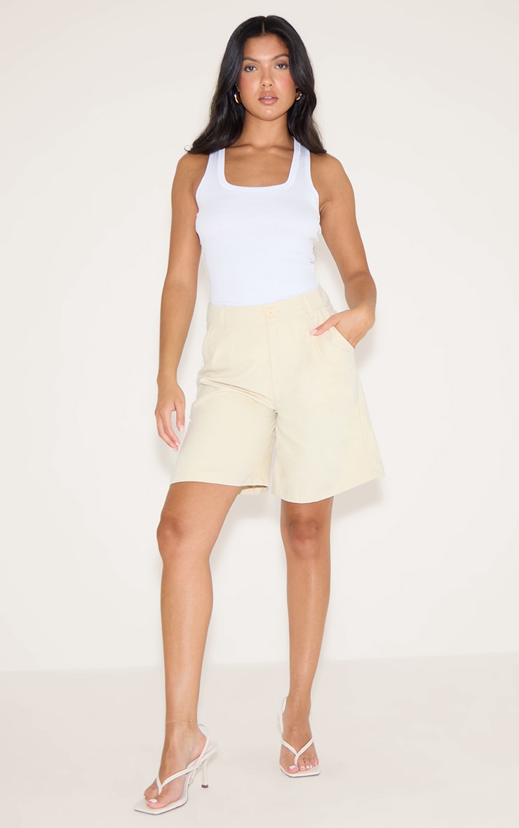 Lemon Peachskin Longline Shorts image 4