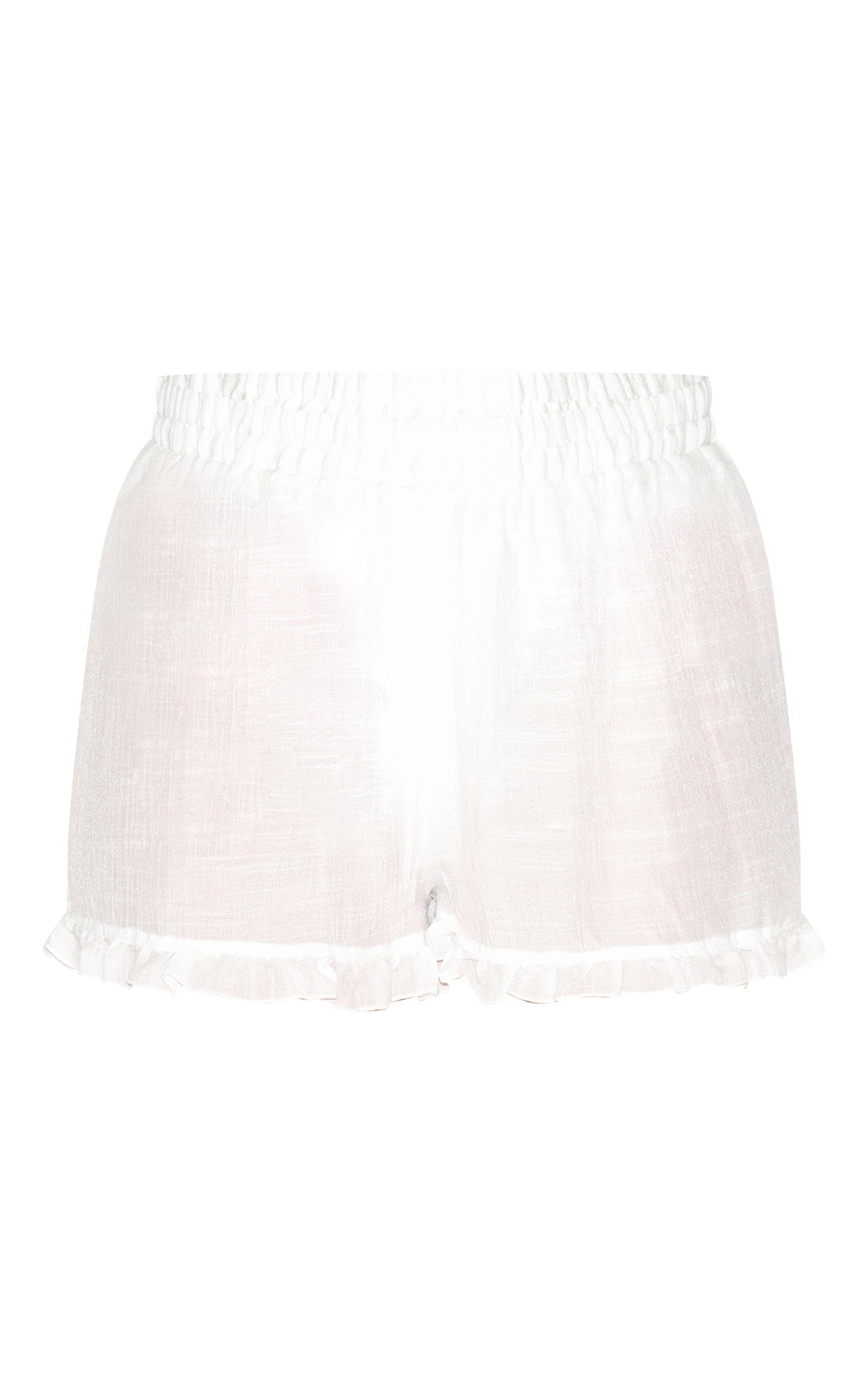 Plus Short texturé blanc à bordures volantées image 6