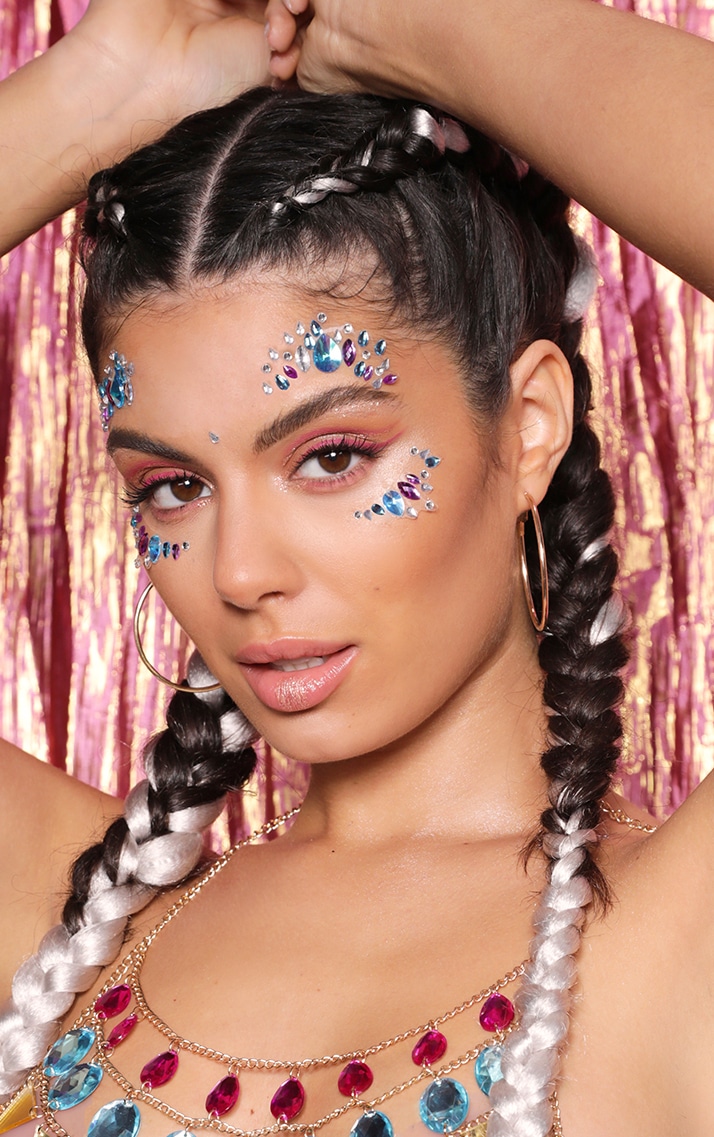PRETTYLITTLETHING Purple Rain Face Jewel