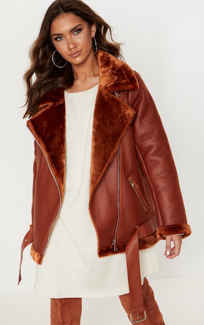 Tan Pu Oversized Aviator Jacket