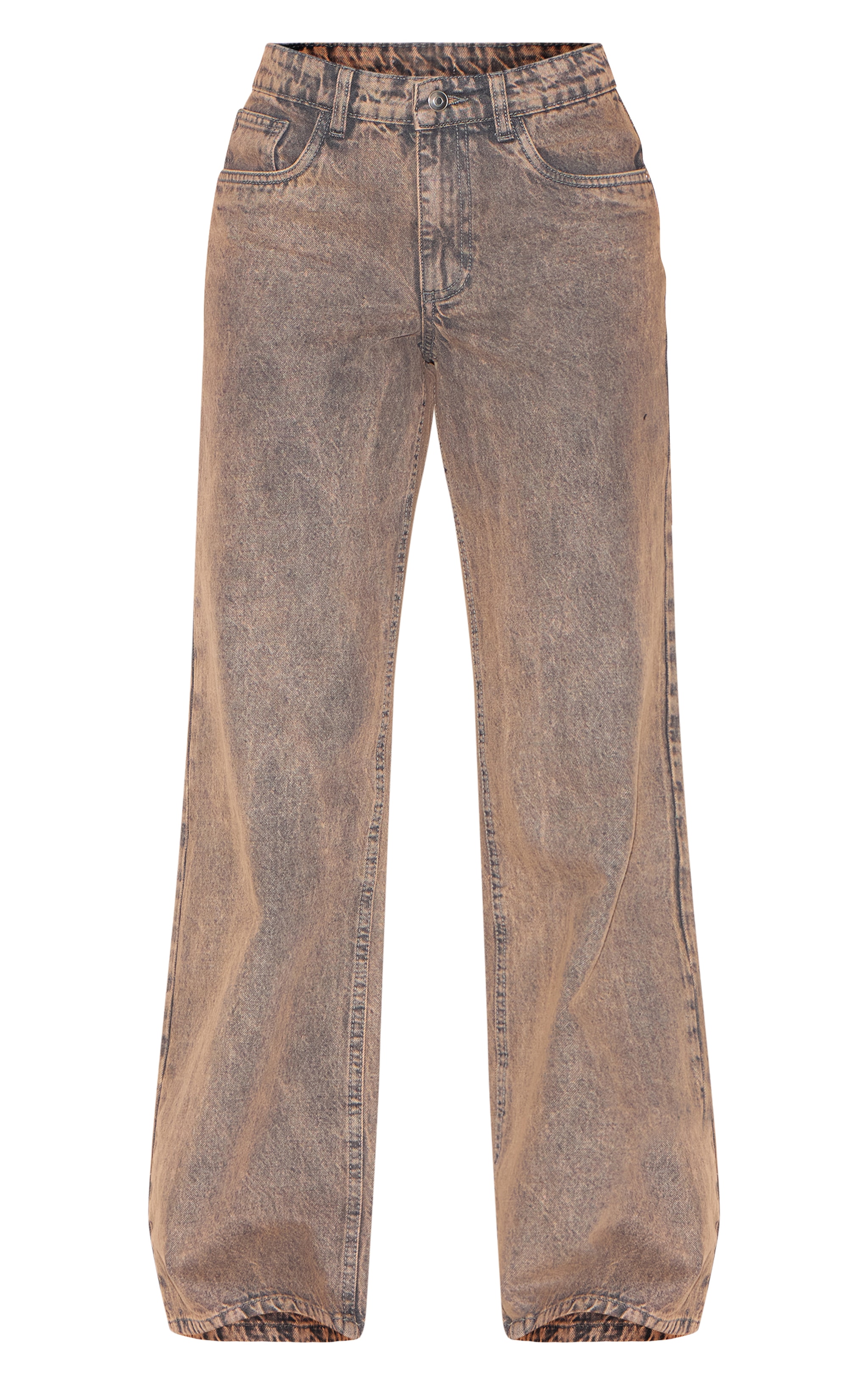 Vintage Brown Low Waist Wide Leg Jeans image 5