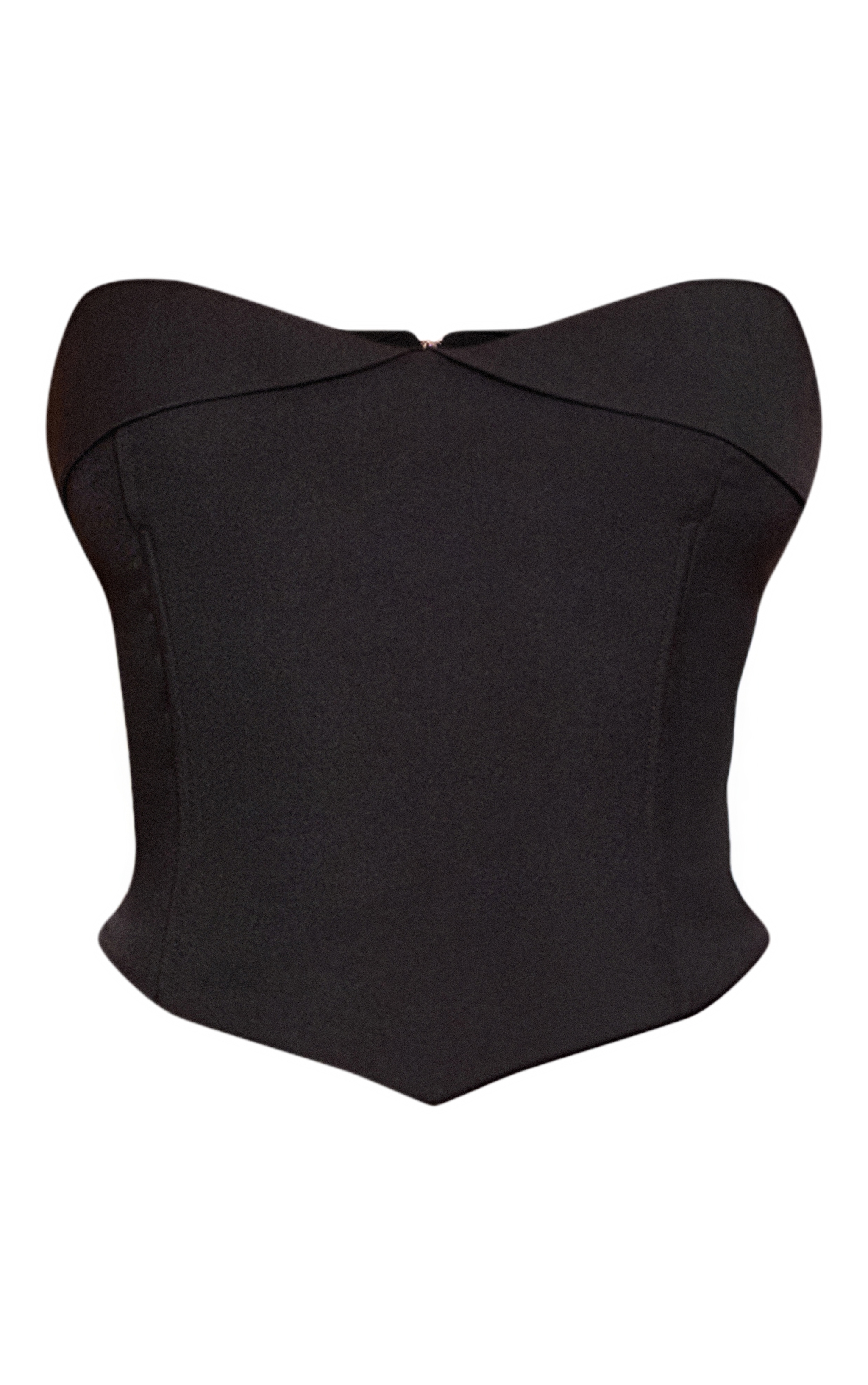 Black Tailored Foldover Bust Bandeau Top image 5