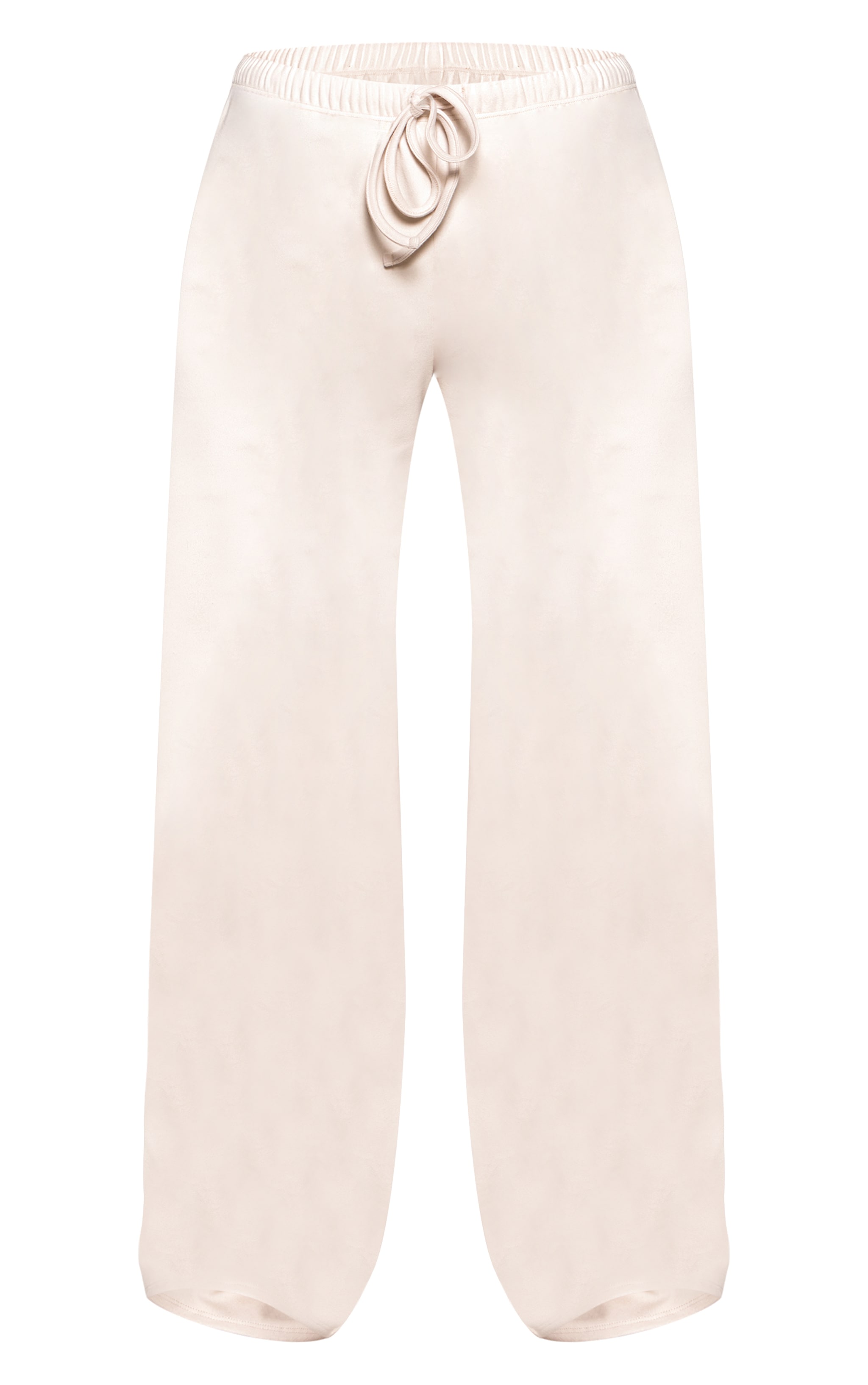 Petite Beige Super Soft Drawstring Wide Leg Pants  image 5